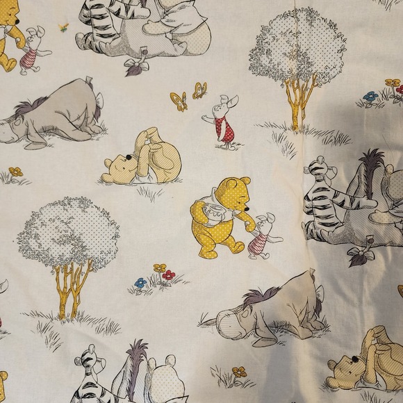 Homemade Winnie The Pooh Baby Blanket‎ Fleece Back & Embroidered - Picture 3 of 12